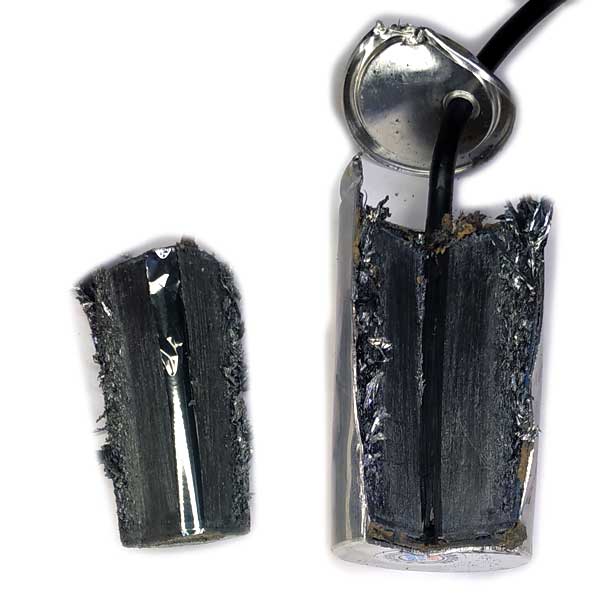 Пусковой конденсатор CBB60 HAOIDA в разрезе Пусковой конденсатор CBB60 HAOIDA в разрезе