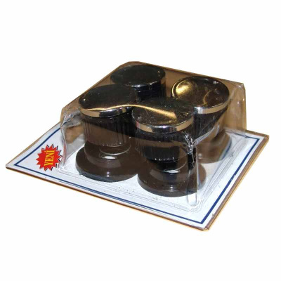 Комплект ручек для плиты KG0026069 ЧЕРН с хром.накладкой универсал.