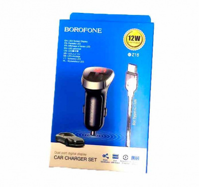 Адаптер автомобильный 2USB+micro Type-C For Iphone BZ15 Borofone