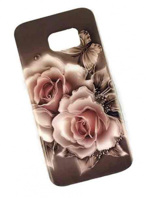 Samsung-S7-EDGE-SM-G935FD-бампер-силиконовый-с-рисунком-Розы