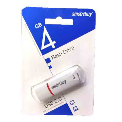 USB Flash 4 GB SmartBuy Crown (white)