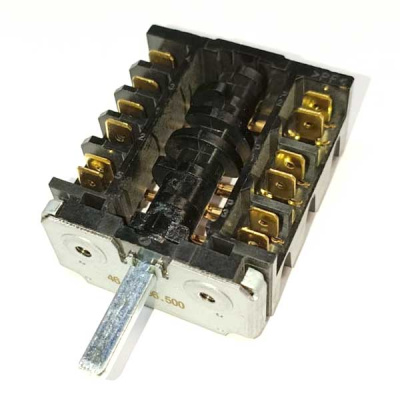 Переключатель конфорки 7 (6+0)-позиц. 6 гр.конт. 46.27266.500 Gorenje - вид со стороны барабана