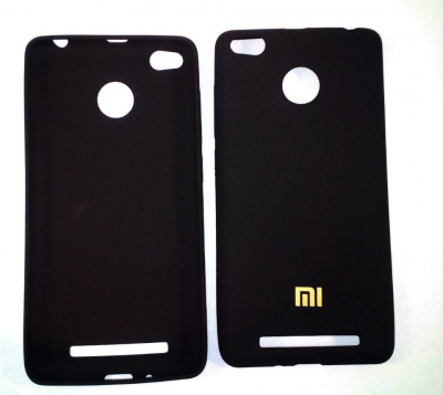 Чехол Xiaomi Redmi 3Pro 3S бампер бархатный силикон черный XIAOMI