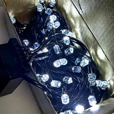 Гирлянда нить 120 led розовый цвет 15м 19