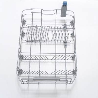 Корзина ПММ Indesit C00272293 нижняя без разбрызгивателя Д 510мм Ш 370мм Dколес 33мм вид спереди