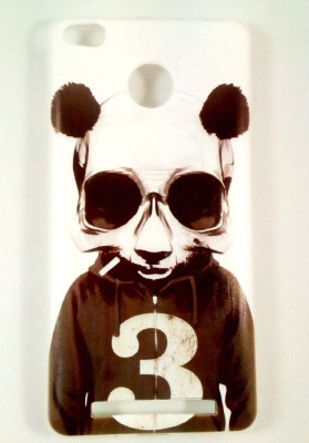 Чехол Xiaomi Redmi 3Pro 3S бампер силикон белый Panda Man