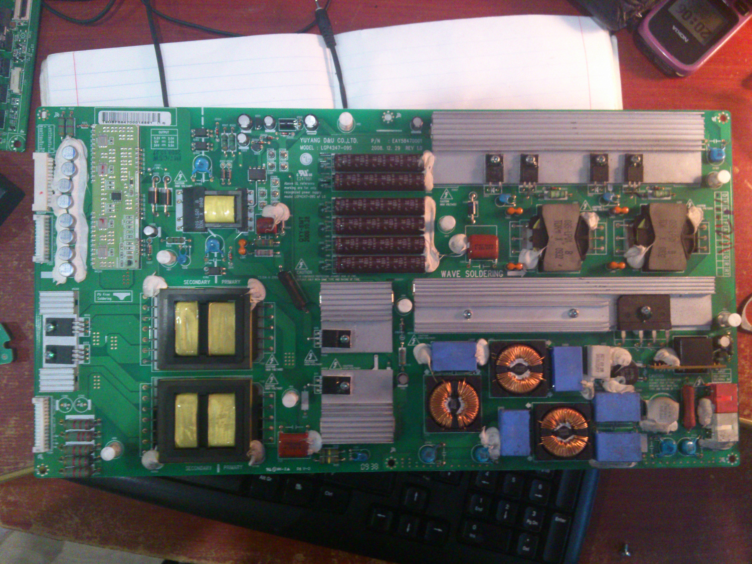 PowerBoard LG 42LH7000-ZA LGP4247-09S EAY58470001 REV 1.0