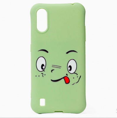 Чехол Samsung  Galaxy M01 бампер силикон SM-M015 - смешное лицо