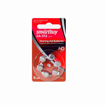 Батарейка для слуховых аппаратов ZA312 , Smartbuy