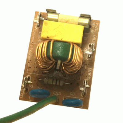 Сетевой фильтр микроволновой (СВЧ) печи Supra NF-05A (демонтаж)