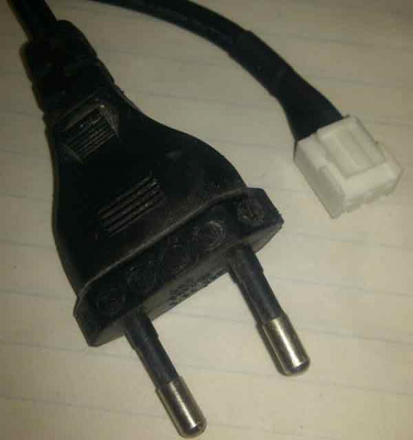 Кабель питания бытовой аппаратуры DRF-03 2pin(M) - 2pin(F),2.0m,чёрный