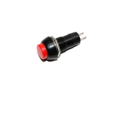 Кнопка клавишная 2-х контакт. красный