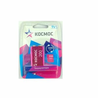 Аккумулятор 6HR61 Ni-MH Космос KOCNI-MH6F22(200mah) 9В 200мАч BL1