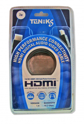 Кабель_соеденительный_Teniks_HDMI(male)-HDMI(male)_3m_черный