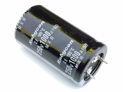 Конденсатор-электролитический-1000-мкФ-250-В-MXR-CE-105°C-(Rubycon)-короткие